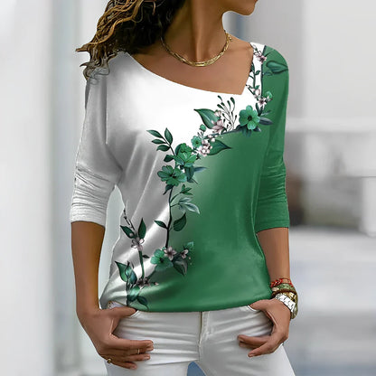 Geblümte Damenbluse aus leichtem Material – elegante Bluse für Alltag und Fest, normale Passform, mehrere Größen 7