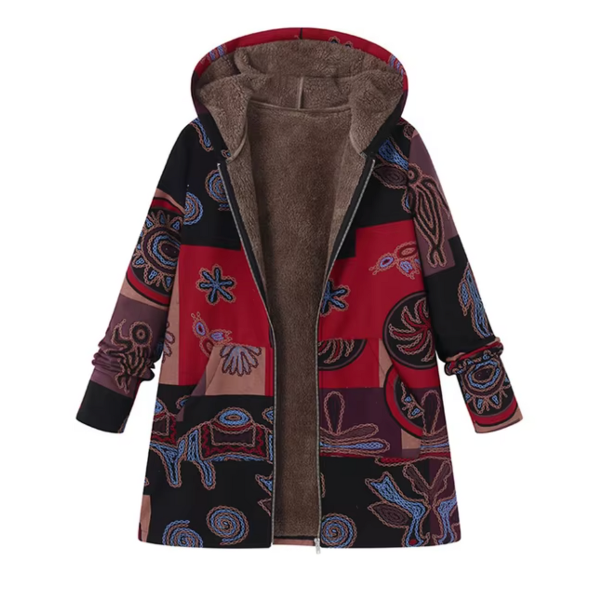 Variant image for Damen Winterjacke mit Kapuze Baumwolle Modernes Design-26