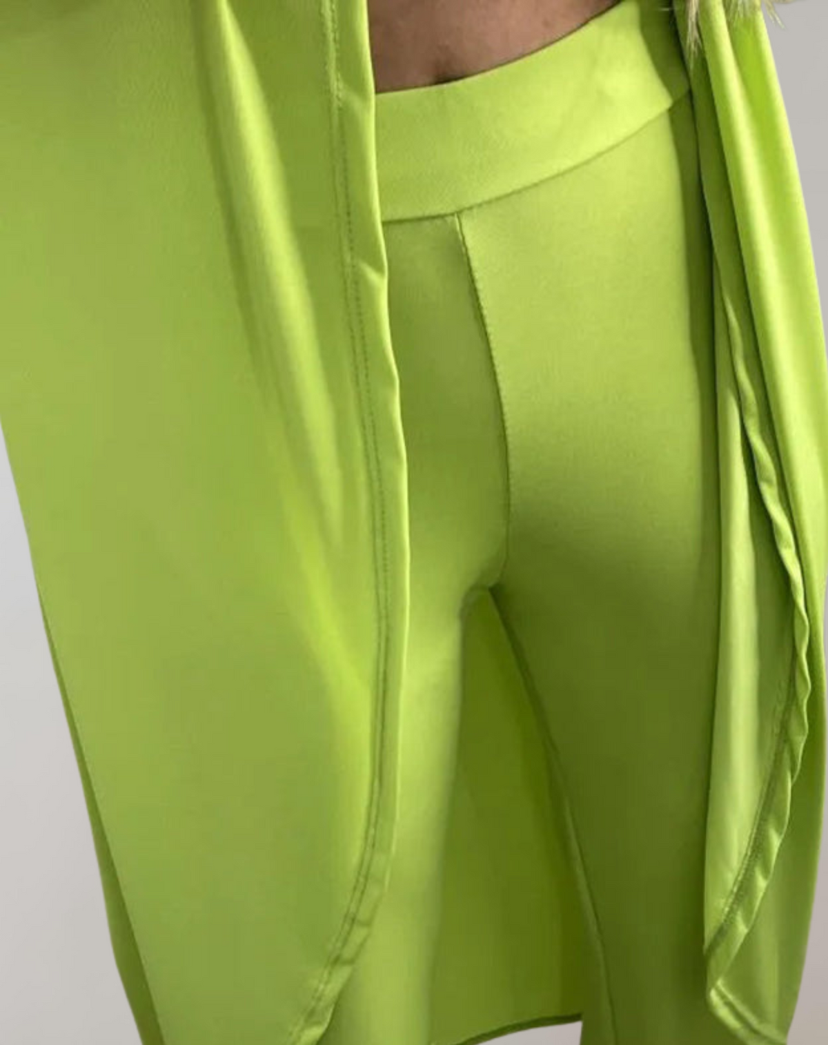 Damen-zweiteiliges Kleid, Spitzendetails, Polyester, fließender Rock-2