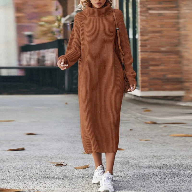 Variant image for Damen-Lässiges Kleid, atmungsaktives Strickmaterial-7