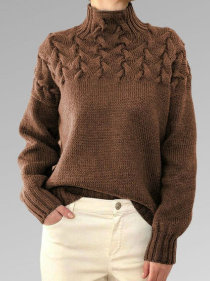 Damen-Zopf-Strickpullover, aus Wolle und Acryl-4