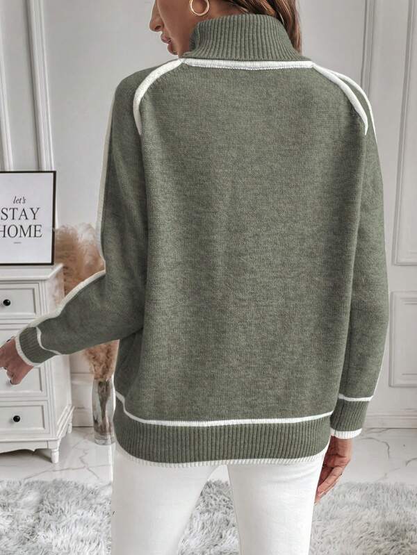 Damen-Pullover, gefütterter eleganter hochwertiger Stoff-6