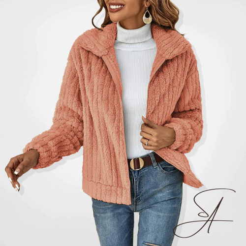 Herbstkardigan für Damen aus Plüsch – lockere Passform, weiches und elegantes Design für kalte Tage 4