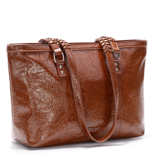 Damen-Handtasche, lässig, PU-Leder, geräumig, Eimer-Tasche-1