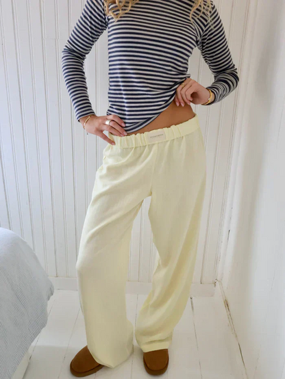 Damen-Hose, mit elastischem Bund, lockere Passform, nachhaltiges Material, schick 5