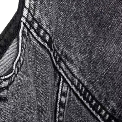 Damen Weste Denim Moderner Stil Vielseitiger Komfort-3