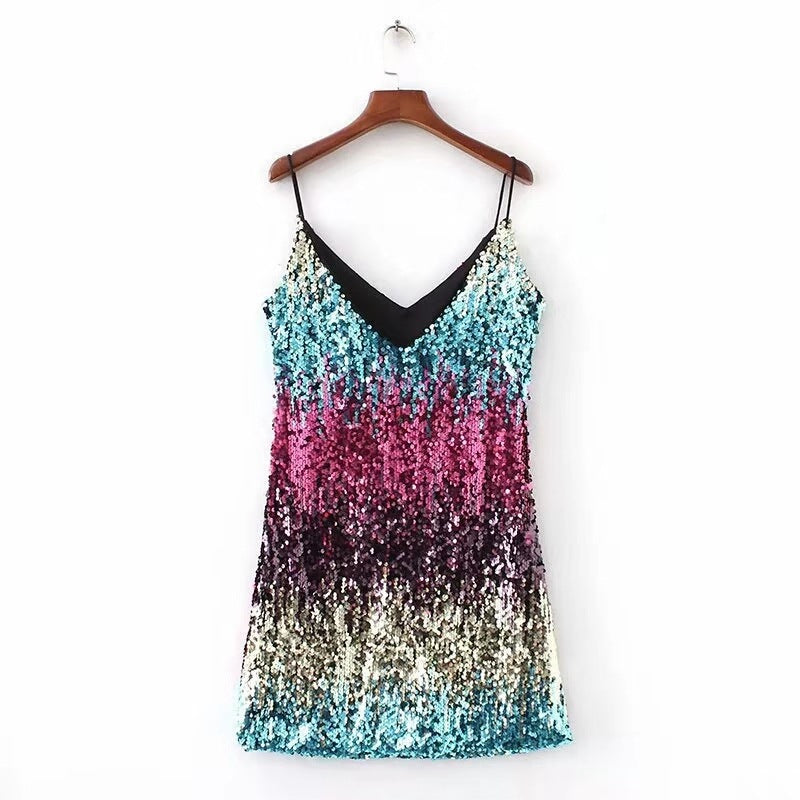 Variantenbild für Damen-Glitzer-Minikleid in schmaler Passform aus Polyester-21