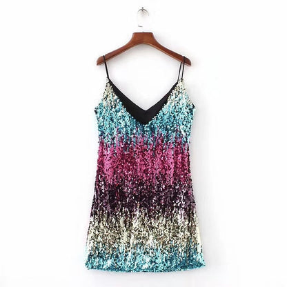 Variantenbild für Damen-Glitzer-Minikleid in schmaler Passform aus Polyester-21