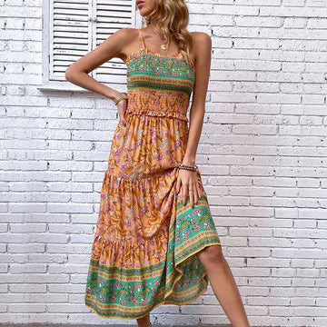 Boho-Damenkleid mit Rüschen aus leichtem Material – Schöne Damenkleider für Sommer und Party 1