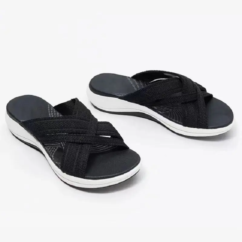 Damen-Sandalen, lässiges atmungsaktives Design, Synthetikmaterial-6