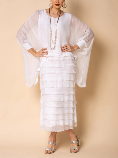 Variant image for Damen-A-Linien-Kleid, mit Fransen, Polyester, Elasthan-6