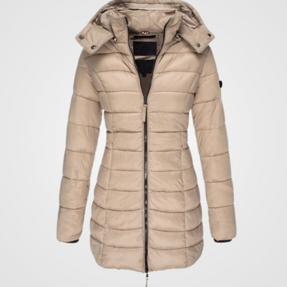 Variant image for Langer Wintermantel Damen Slim Fit Polyester mit Hoher Kragen-25