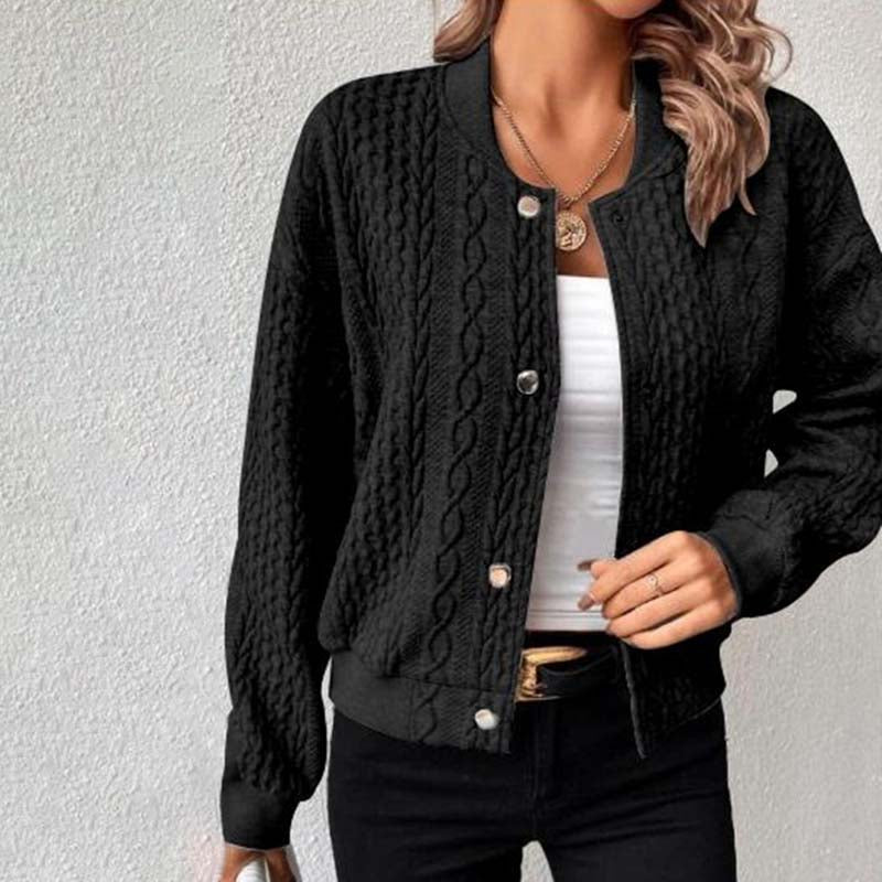 Variant image for Lange Strickjacke Damen Strick Polyester und Baumwolle Casual Cardigan-19