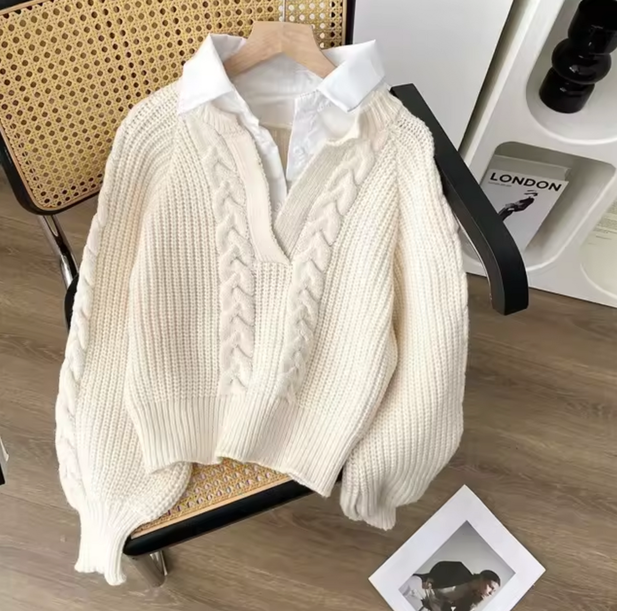 Variant image for Herren-Pullover, mit Kragen, hochwertiges Material-19