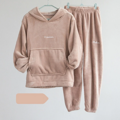 Damen-Fleece-Hausanzug, lässiger trendiger Komfort 1