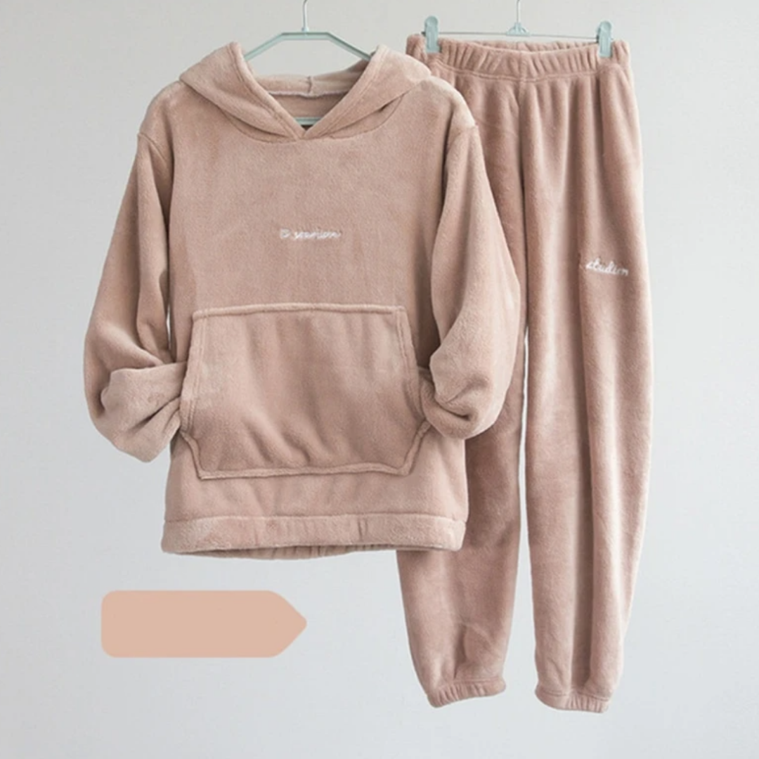 Damen-Fleece-Hausanzug, lässiger trendiger Komfort 7