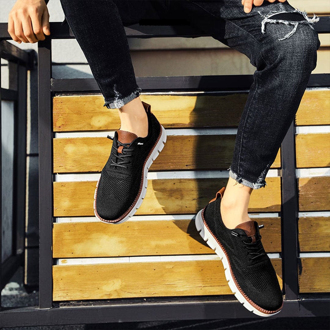 Herrenhalbschuhe, aus schickem Design, permeables Material-4