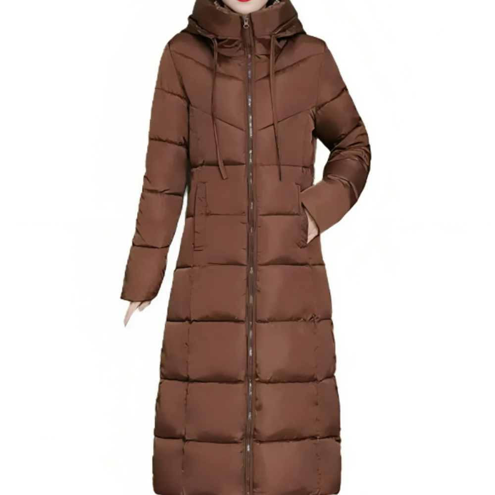 Variant image for Langer Wintermantel Damen Gepolstert mit Kapuze-11
