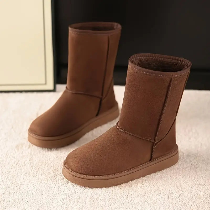 Damen Ankelstiefel Wasserfest Fleece-Gefüttert Synthetikleder-4