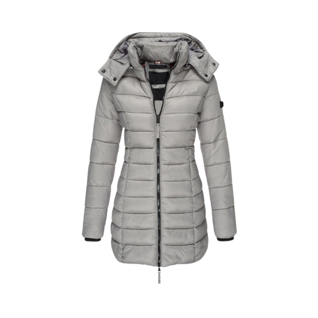 Langer Wintermantel Damen Elegant Wärmend Hochwertiges Material-5