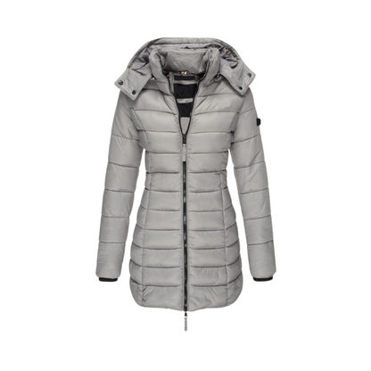 Langer Wintermantel Damen Elegant Wärmend Hochwertiges Material-5