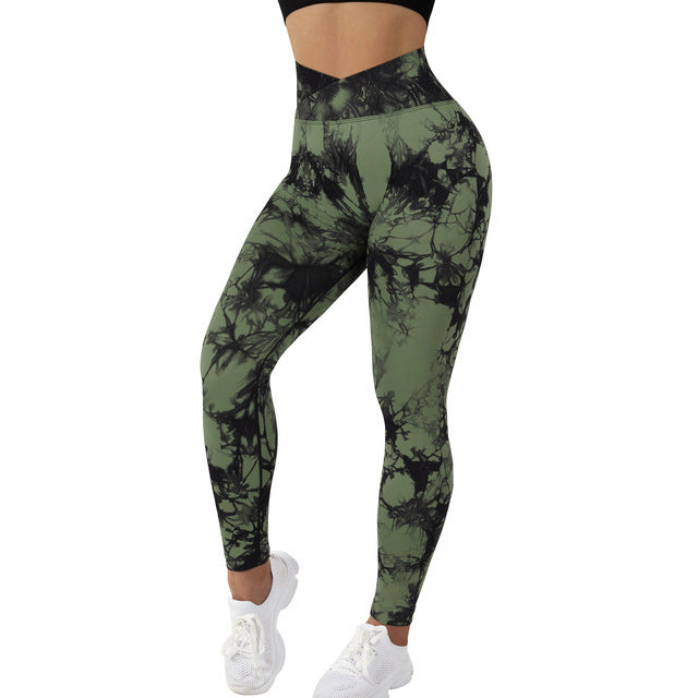 Damen-Leggings, nahtloses Design, atmungsaktiver Stoff für Yoga und Training-5