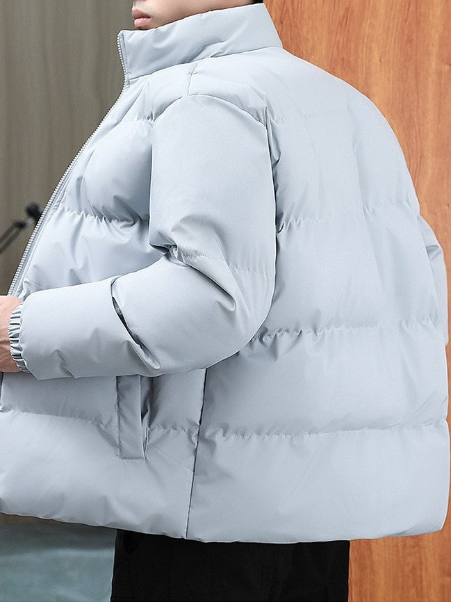 Herren-Winterjacke, Steppung und Stehkragen, aus Baumwolle-2
