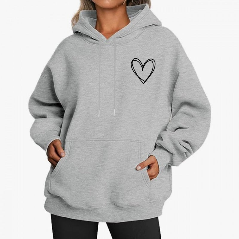 Langer Damen-Hoodie in lässigem Design, 100 % Baumwolle-6