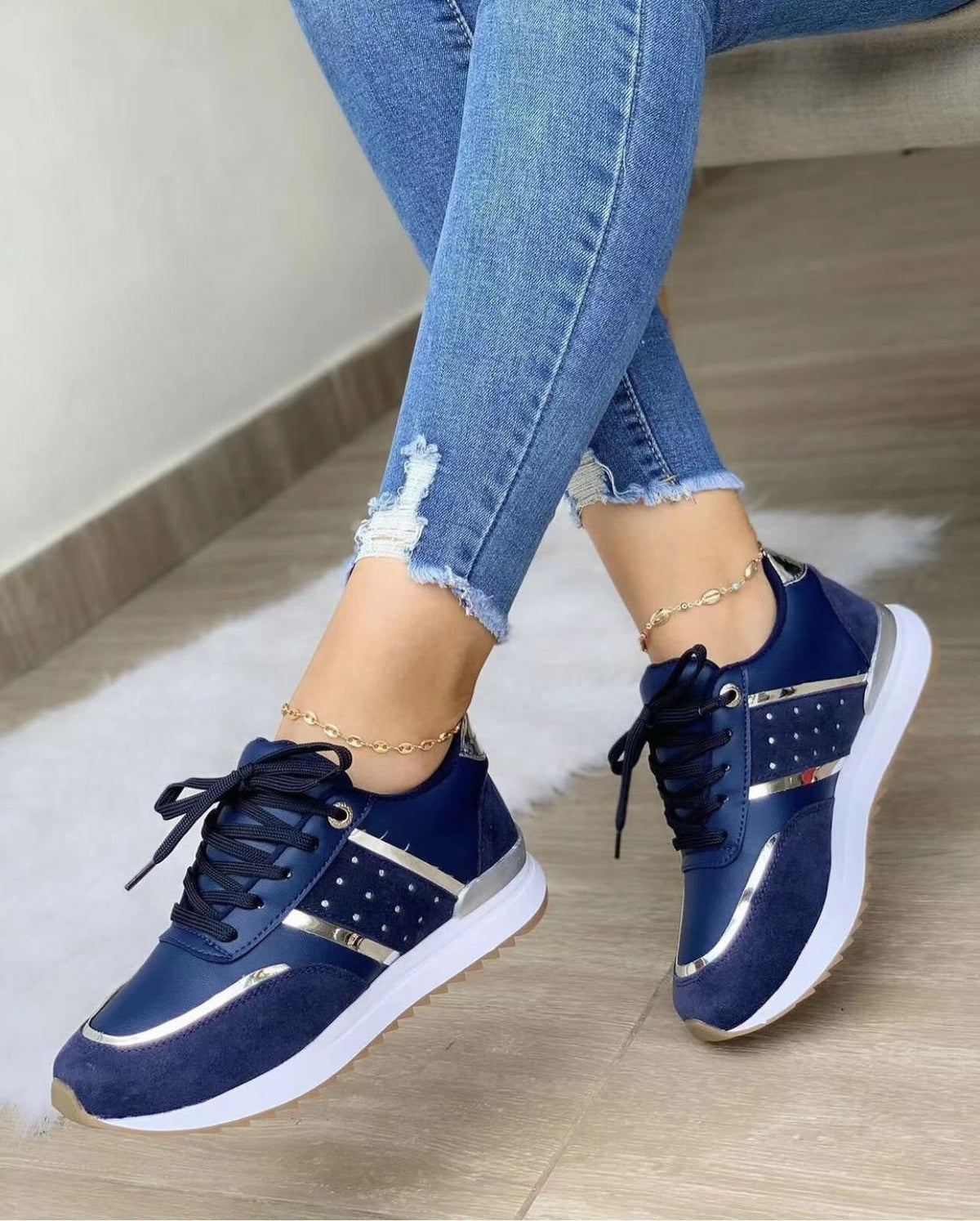 Damen-orthopädische Schuhe, stützendes Design, hochwertiger atmungsaktiver Stoff-2