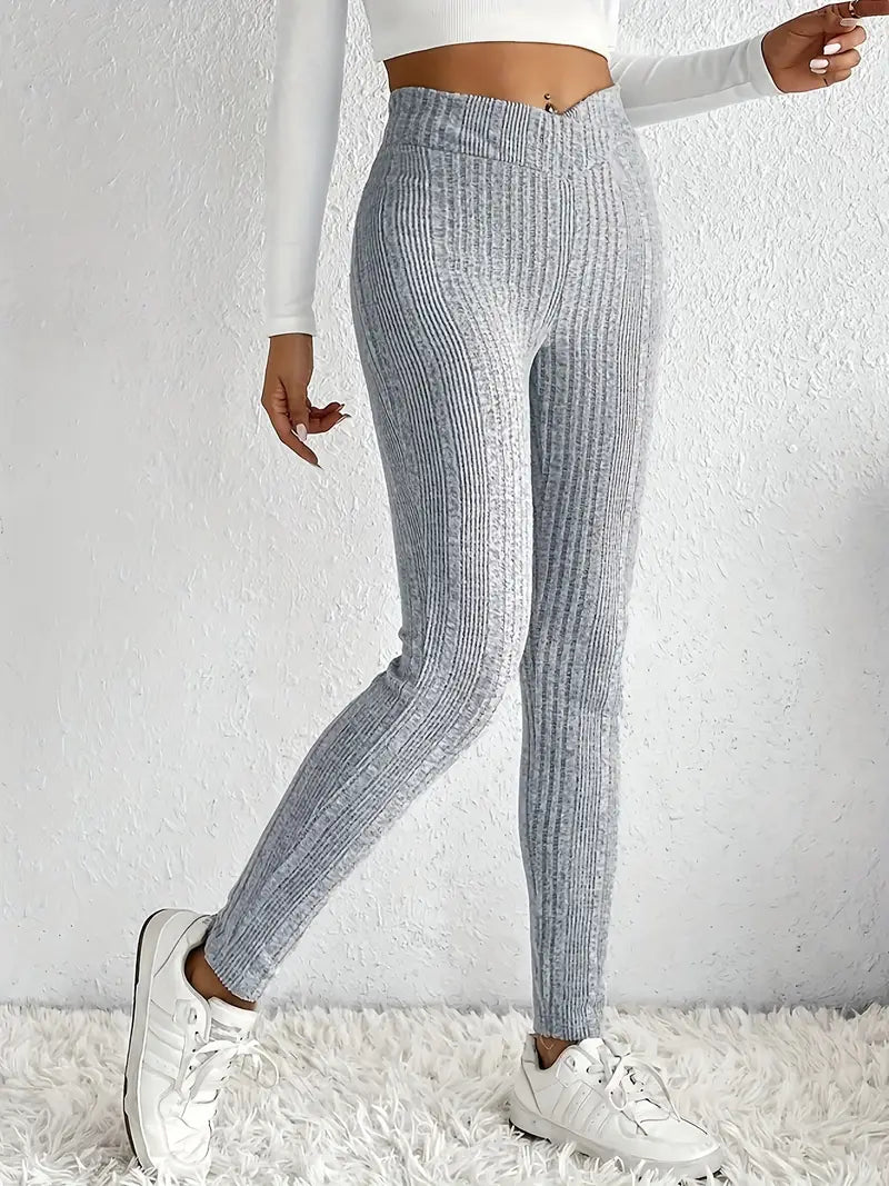 Variant image for Damen-Skinny-Hose, hohe Taille, gerippt, Stretchmaterial-1