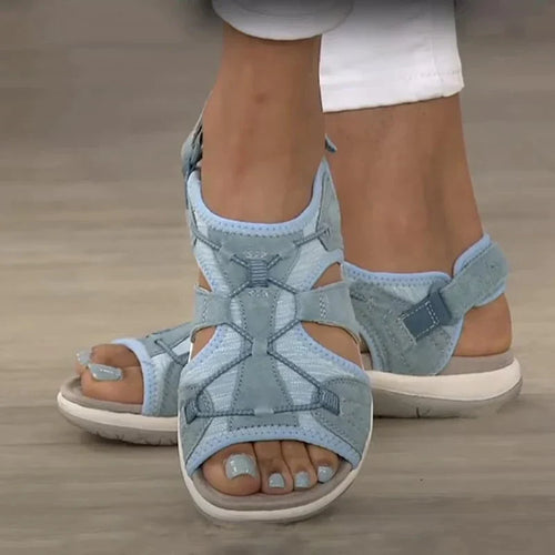 Damen-orthopädische Sandalen, verstellbares Design, synthetisches Leder-1