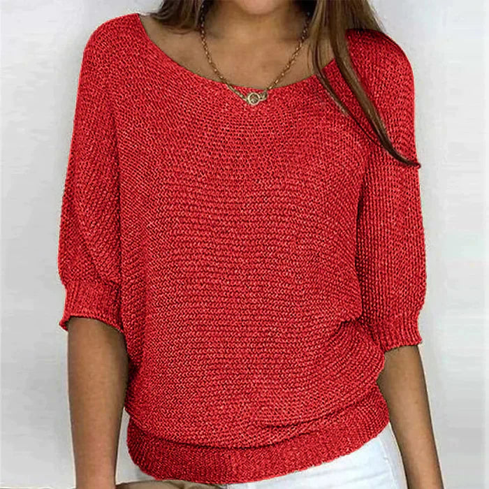 Damen-Sweatshirt, lässiger Stil, Wollmischung-6