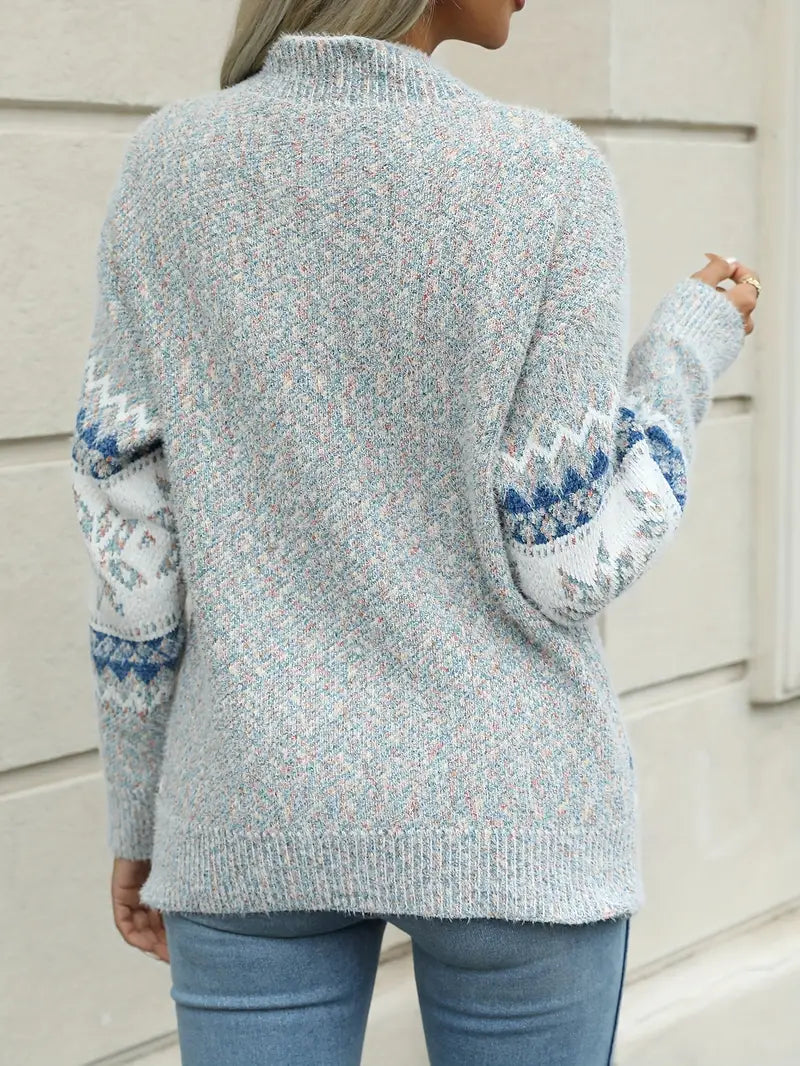 Damen Winterpullover Lässig Weicher Strickstoff 2