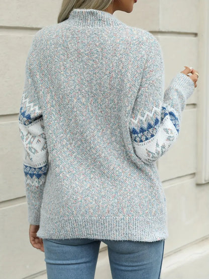 Damen Winterpullover Lässig Weicher Strickstoff 2