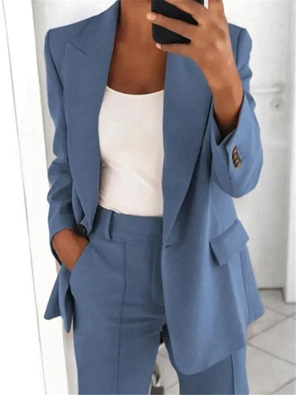 Damen Blazer-Set Sofistiziert Polyester Elastan-1