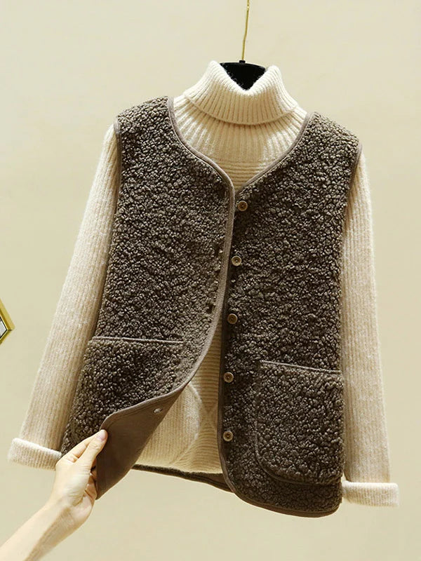 Variant image for Damen-ärmelloser Cardigan, Lammwolle-7