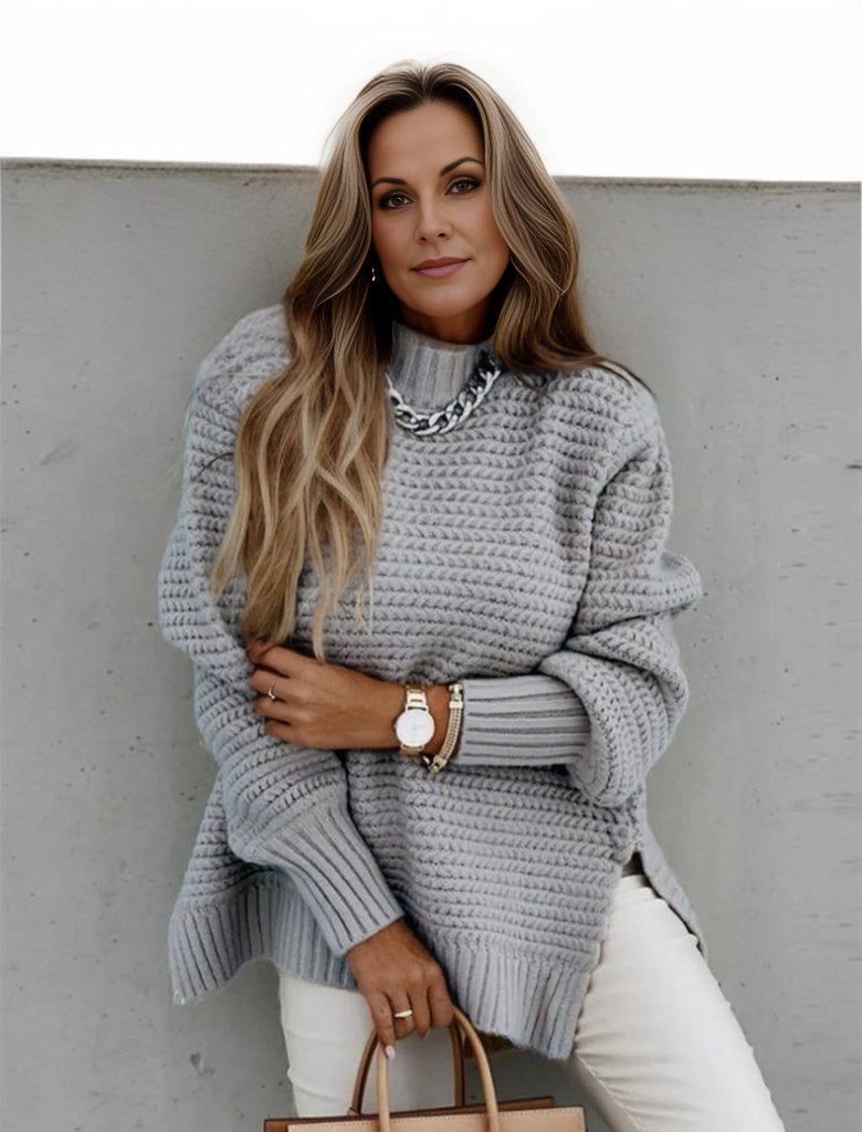 Variant image for Damen-Strickpullover, Oversized, weiches Waffelmuster-7