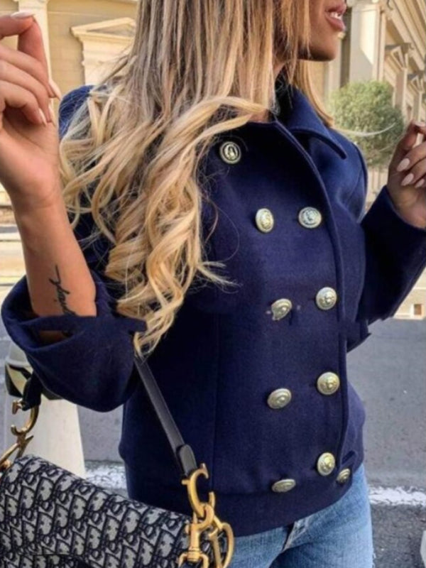 Variant image for Damen Blazer Doppelknöpfiges Polyester mit goldenen Details-36