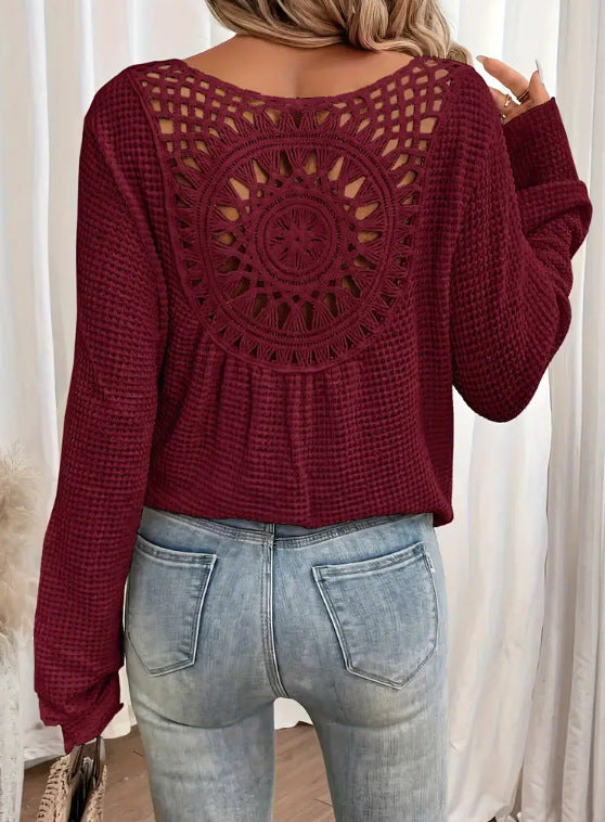 Damen-Hemd, lang, lässig, Polyester-2