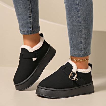 Damen-Pantoffeln, Leder, mit Schnalle, weicher Innen, Futter-3