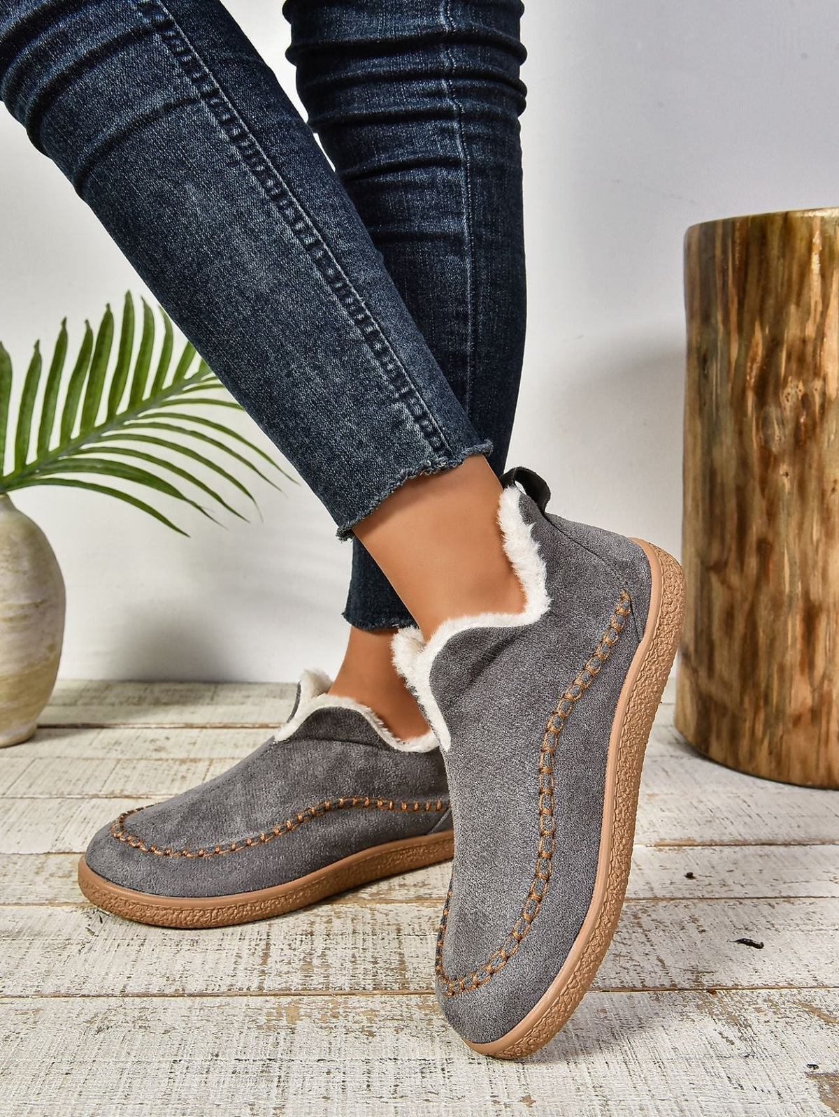 Damen-Pantoffeln, weiches Material, bequeme Hauspantoffeln, rutschfeste Sohle-1