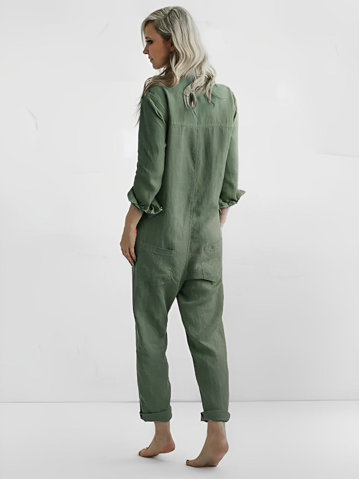 Damen-Jumpsuit Lockerer Schnitt Weiche Baumwolle-3