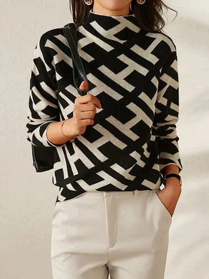 Damenpullover mit trendigem Design aus 100 % weicher Baumwolle-3