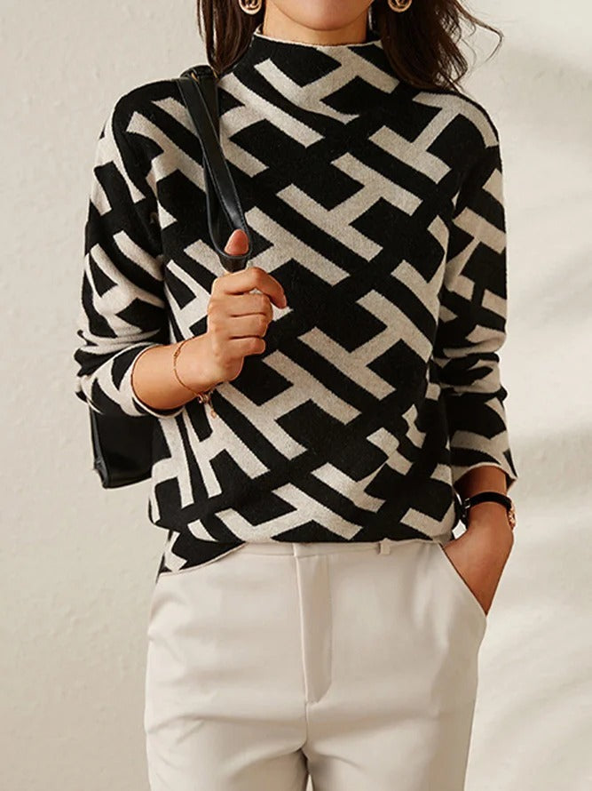 Damen-Strickpullover, weiches Design, lockere Passform-3