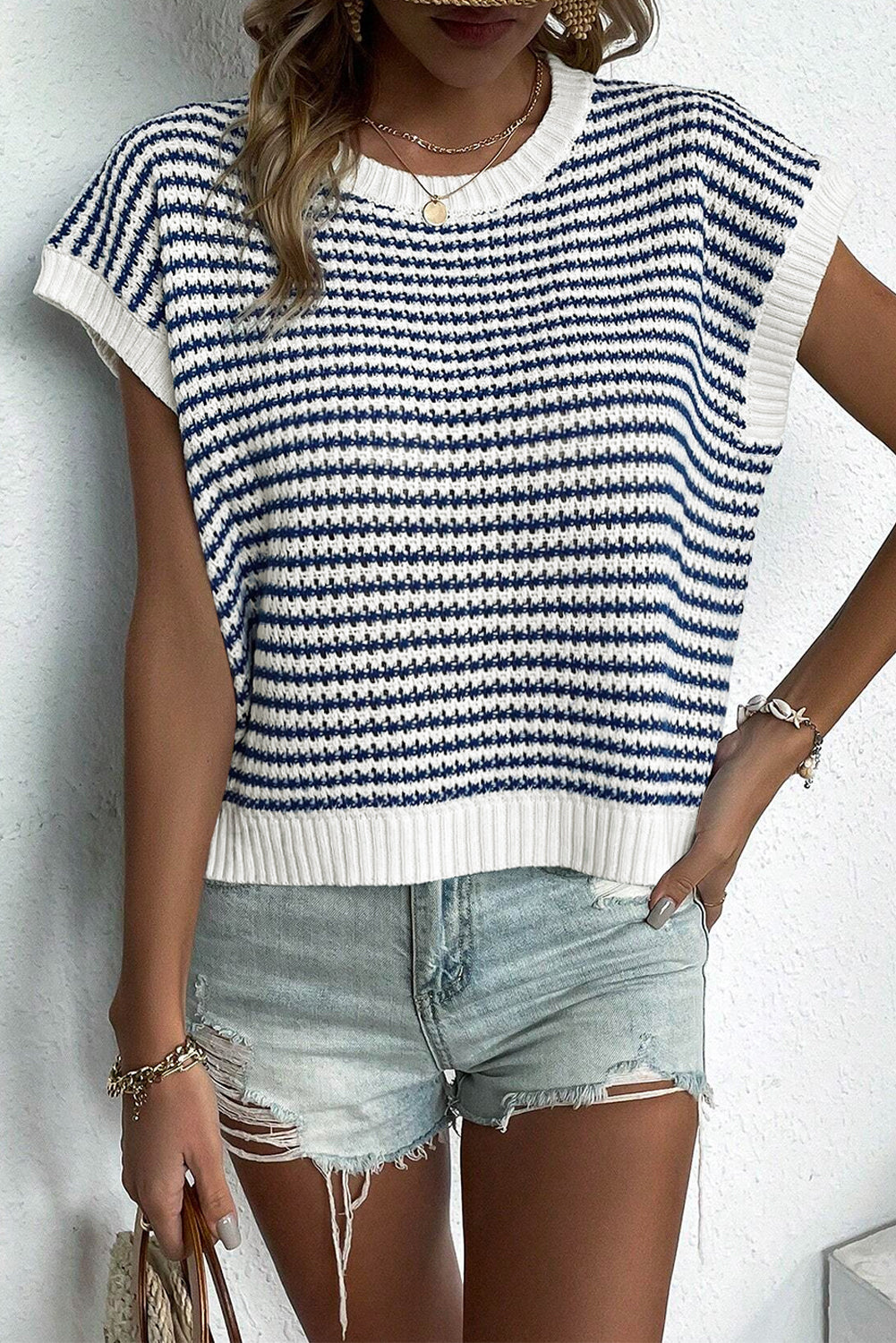 Variant image for Damen-Pullover, lockerer Schnitt, gerippt, Acryl-1