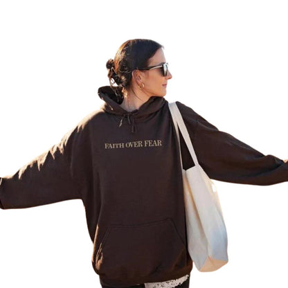 Unisex-Kapuzenpullover, mit Motiv Glaube über Angst, weiches Baumwollpolyester 9