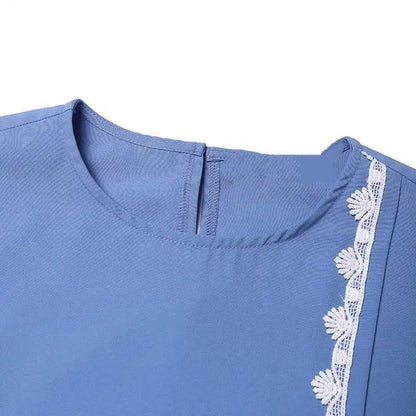 Damen-Langarmtop und langer Rock, Polyester, dreidimensionales Design-3