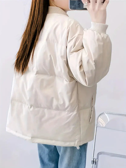 Damen Winterjacke Lang Lässiges Design mit Taschen Hochwertiges Material-5