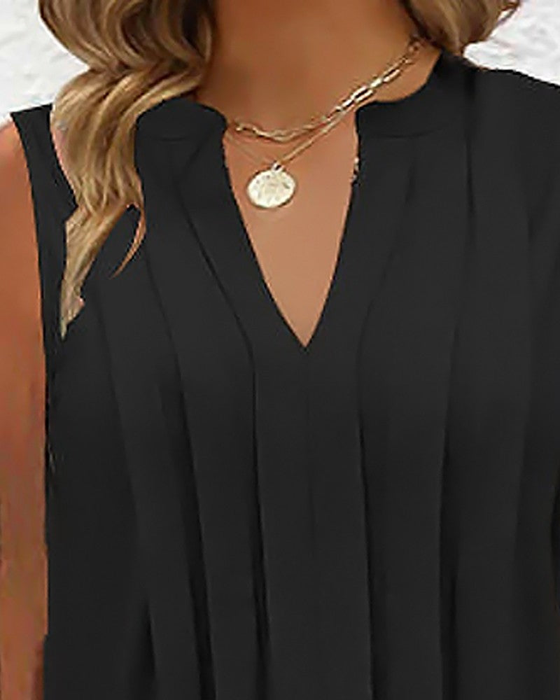 Ärmelloses Kleid mit Schlitzausschnitt für Damen – Schmeichelhafte Silhouette aus 100% Polyester, perfekt für Sommerpartys und Hochzeiten 6