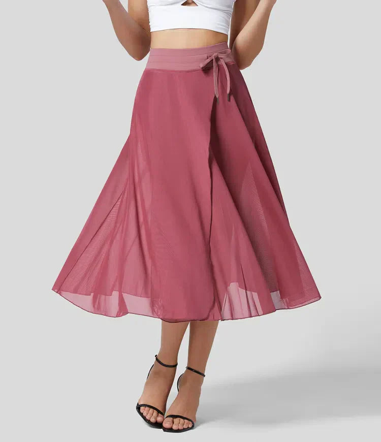 Damen-2-in-1-Kleid, Tüll, hohe Taille, Steinbesetzung 15